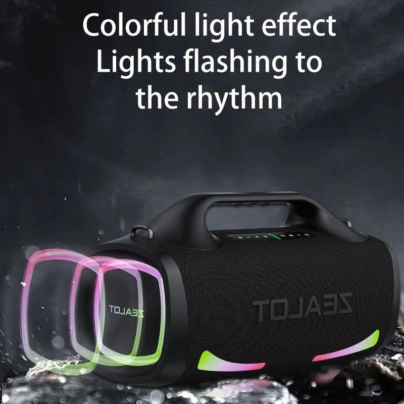 S79 100W Wireless Speaker, Outdoor Portable Subwoofer Speaker, Hifi Sound Quality,Dual Pairing, Fast Charging,24000Mah.