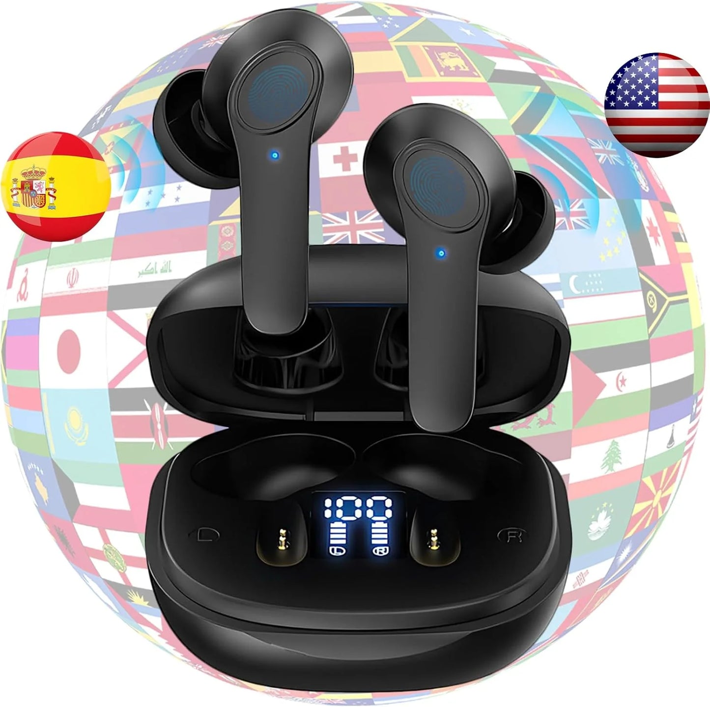 Translator Earbuds 144 Languages Real Time Online Offline Translation Earphones