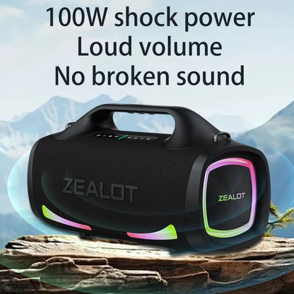 S79 100W Wireless Speaker, Outdoor Portable Subwoofer Speaker, Hifi Sound Quality,Dual Pairing, Fast Charging,24000Mah.