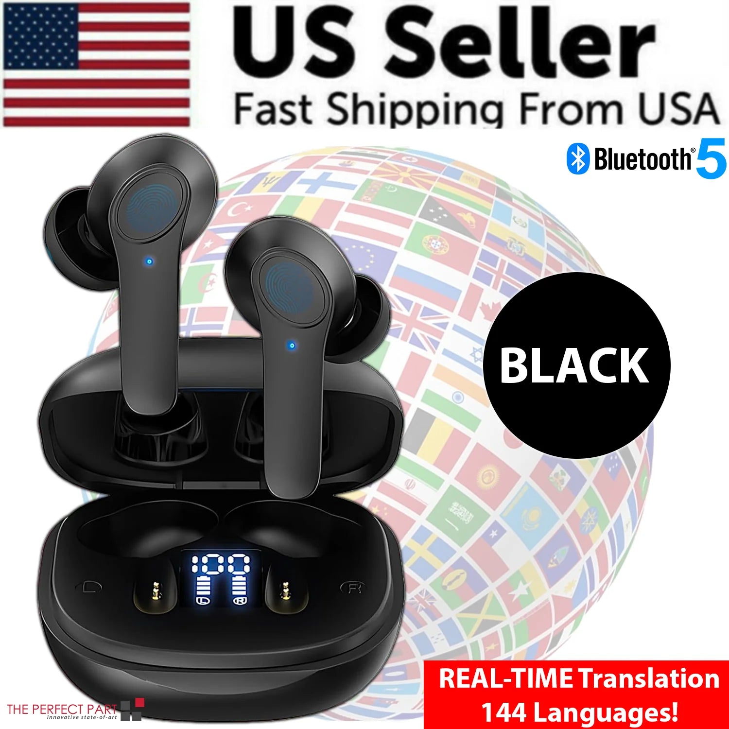 Translator Earbuds 144 Languages Real Time Online Offline Translation Earphones